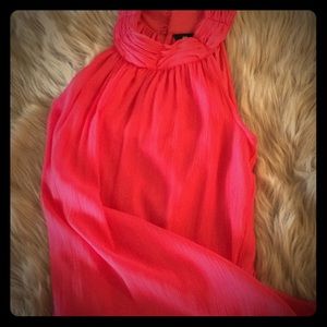 Gauzy and Tropical Halter Dress